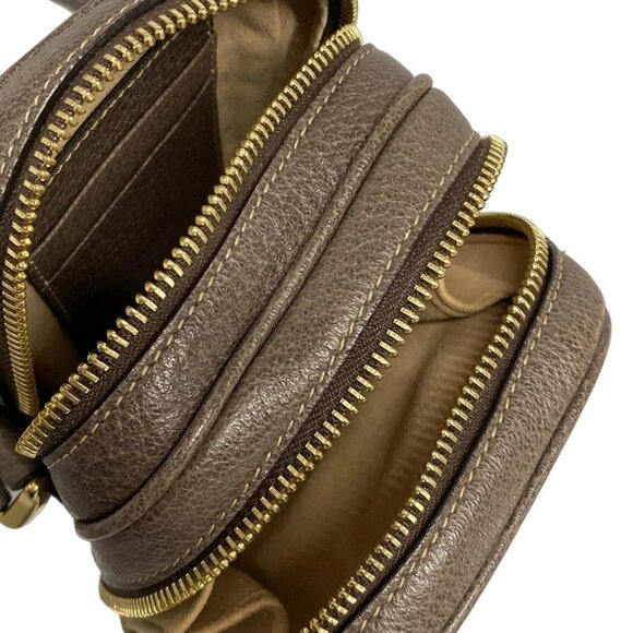 Auth GUCCI Ophidia 546595 Beige Dark Brown Multi PVC Leather - Shoulder Bag - Picture 13 of 16